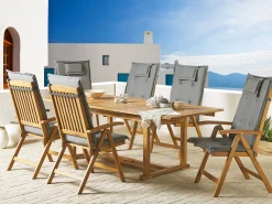 Clearance Beliani 6 Kpl Harmaa Pehmustetyynysetti Toscana/Java