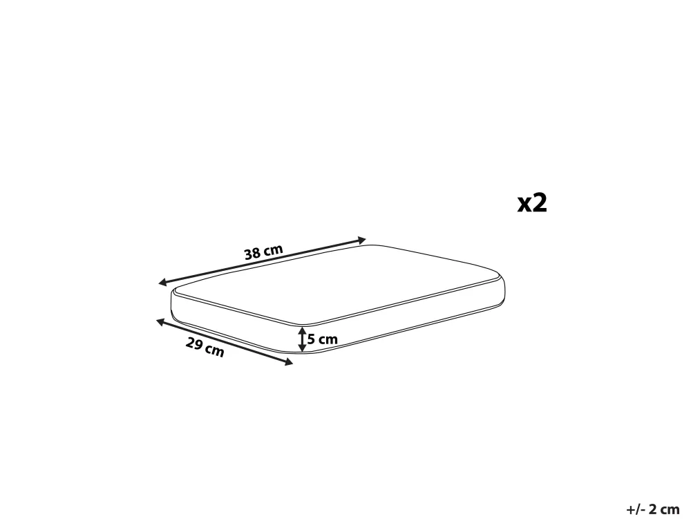 Hot Beliani 2 Kpl Tyynysetti Kolmiokuvio Vaaleansininen Fiji