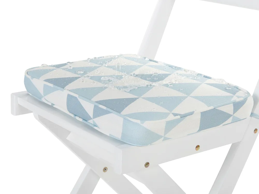 Hot Beliani 2 Kpl Tyynysetti Kolmiokuvio Vaaleansininen Fiji