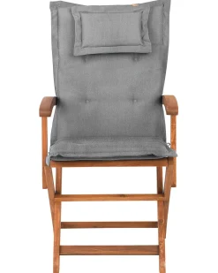 Ulkokalusteet<Beliani 2 Puutarhatuolin Setti, Harmaat Istuintyynyt Maui