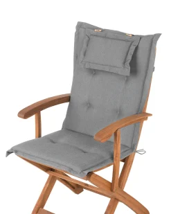 Ulkokalusteet<Beliani 2 Puutarhatuolin Setti, Harmaat Istuintyynyt Maui