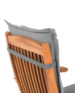 Ulkokalusteet<Beliani 2 Puutarhatuolin Setti, Harmaat Istuintyynyt Maui