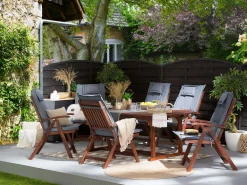 Online Beliani 6 Tyynyn Setti Puutarhatuoleihin Sininen Toscana/Java