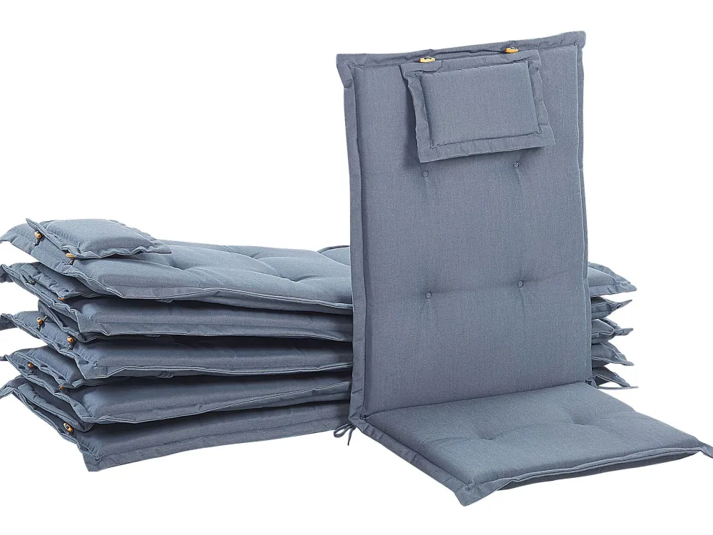 Online Beliani 6 Tyynyn Setti Puutarhatuoleihin Sininen Toscana/Java