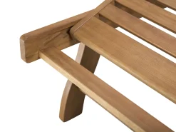 Ulkokalusteet<Beliani Akaasiapuinen Aurinkotuoli Raidallisella Pehmusteella Java