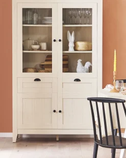 Shop Beliani Astiakaappi 4 Ovea 2 Laatikkoa Kermanvalkoinen Seatlle