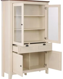 Shop Beliani Astiakaappi 4 Ovea 2 Laatikkoa Kermanvalkoinen Seatlle