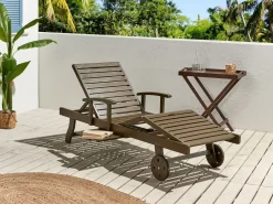 Store Beliani Aurinkotuoli Akaasia Tumma Puu Amantea