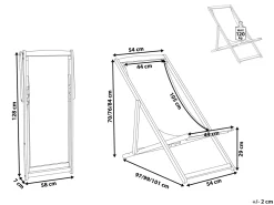 Ulkokalusteet<Beliani Aurinkotuoli Akaasia Vaalea Puu/Luonnonvalkoinen Anzio