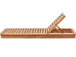 Ulkokalusteet<Beliani Aurinkotuoli Akaasia Vaalea Puu/Valkoinen Granari