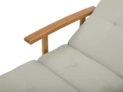 Ulkokalusteet<Beliani Aurinkotuoli Akasiapuu Vaalea Puu/Ruskeanharmaa Java