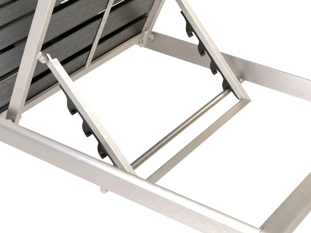 Best Beliani Aurinkotuoli Alumiini Musta Nardo