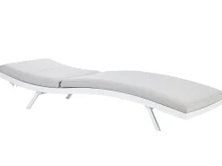 Ulkokalusteet<Beliani Aurinkotuoli Alumiini Vaaleanharmaa Amelia