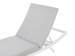 Ulkokalusteet<Beliani Aurinkotuoli Alumiini Vaaleanharmaa Amelia