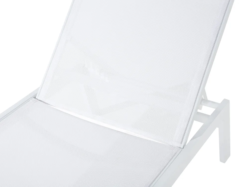 Ulkokalusteet<Beliani Aurinkotuoli Alumiini Valkoinen Catania Ii