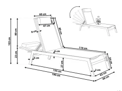 Ulkokalusteet<Beliani Aurinkotuoli Alumiini Valkoinen Catania Ii