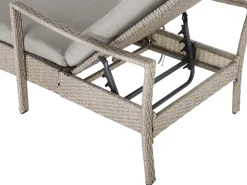 Ulkokalusteet<Beliani Aurinkotuoli Harmaa Harmaalla Istuintyynylla Vasto