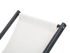 Ulkokalusteet<Beliani Aurinkotuoli Luonnonvalkoinen/Musta Locri