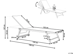 Ulkokalusteet<Beliani Aurinkotuoli Metallinen Mintunvihrea Portofino