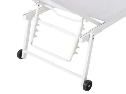 Ulkokalusteet<Beliani Aurinkotuoli Metallinen Valkoinen Portofino