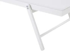 Ulkokalusteet<Beliani Aurinkotuoli Metallinen Valkoinen Portofino