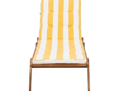 New Beliani Aurinkotuoli Pehmusteilla Keltavalkoinen Cesana