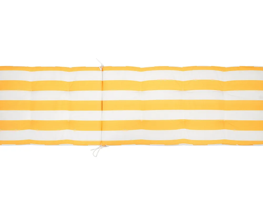 New Beliani Aurinkotuoli Pehmusteilla Keltavalkoinen Cesana