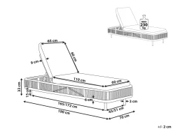 Ulkokalusteet<Beliani Aurinkotuoli Polyrottinki Beige/Luonnonvari Osini