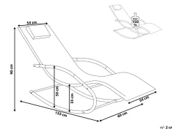 Ulkokalusteet<Beliani Aurinkotuoli Teras Keinuva Punainen Carano Ii