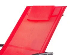 Ulkokalusteet<Beliani Aurinkotuoli Teras Keinuva Punainen Carano Ii