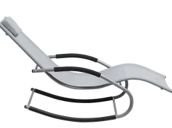 Ulkokalusteet<Beliani Aurinkotuoli Teras Keinuva Harmaa Carano