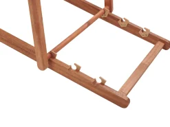 Ulkokalusteet<Beliani Aurinkotuoli Tumma Akaasia Vaihtokankaat Luonnonvalkoinen/Musta Leopardi 2 Kpl Anzio