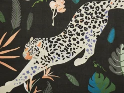 Ulkokalusteet<Beliani Aurinkotuoli Tumma Akaasia Vaihtokankaat Luonnonvalkoinen/Musta Leopardi 2 Kpl Anzio