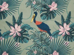 Ulkokalusteet<Beliani Aurinkotuoli Tumma Akaasia Vaihtokankaat Luonnonvalkoinen/Monivarinen Pelikaani 2 Kpl Anzio