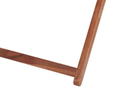 New Beliani Aurinkotuoli Tumma Akaasia Vaihtokankaat Luonnonvalkoinen/Keltaharmaa Siksak 2 Kpl Anzio