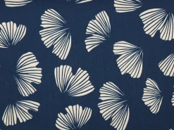 Ulkokalusteet<Beliani Aurinkotuoli Tumma Akaasia Vaihtokankaat Luonnonvalkoinen/Laivastonsininen Kukat 2 Kpl Anzio