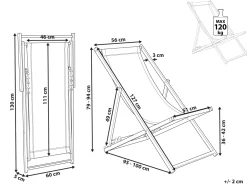 Ulkokalusteet<Beliani Aurinkotuoli Turkoosi/Musta Locri Ii