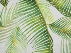 Ulkokalusteet<Beliani Aurinkotuoli Vaalea Akaasia Vaihtokankaat Luonnonvalkoinen/Vaaleanvihrea Palmunlehdet 2 Kpl Anzio