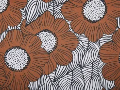 Cheap Beliani Aurinkotuoli Vaalea Akaasia Vaihtokankaat Luonnonvalkoinen/Punainen Unikko 2 Kpl Anzio