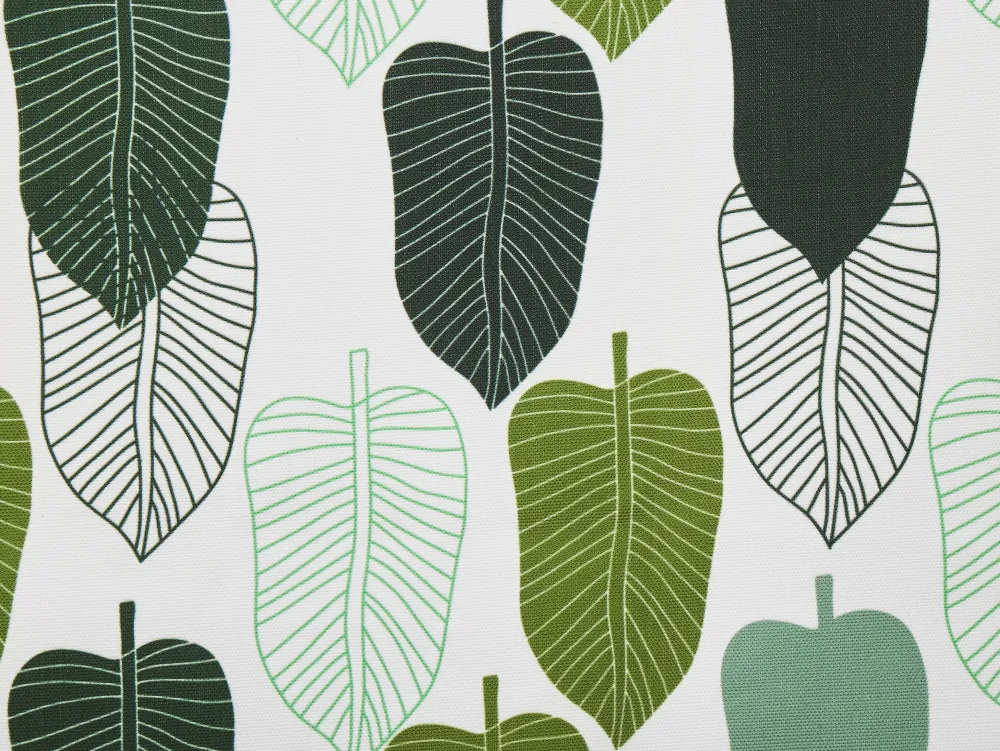 Hot Beliani Aurinkotuoli Vaalea Akaasia Vaihtokankaat Luonnonvalkoinen/Vihrea Lehdet 2 Kpl Anzio