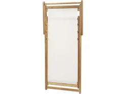 Online Beliani Aurinkotuoli Vaalea Akaasia Vaihtokankaat Luonnonvalkoinen/Tummanvihrea Oliivit 2 Kpl Anzio