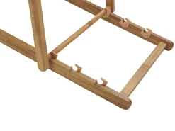 Online Beliani Aurinkotuoli Vaalea Akaasia Vaihtokankaat Luonnonvalkoinen/Tummanvihrea Oliivit 2 Kpl Anzio