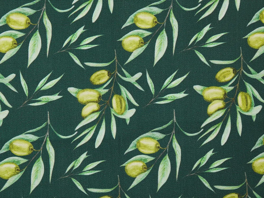 Online Beliani Aurinkotuoli Vaalea Akaasia Vaihtokankaat Luonnonvalkoinen/Tummanvihrea Oliivit 2 Kpl Anzio