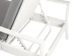 Best Beliani Aurinkotuoli Valkoinen Harmaalla Istuintyynylla Vasto