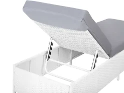 Ulkokalusteet<Beliani Aurinkotuoli Valkoinen Turin Ii