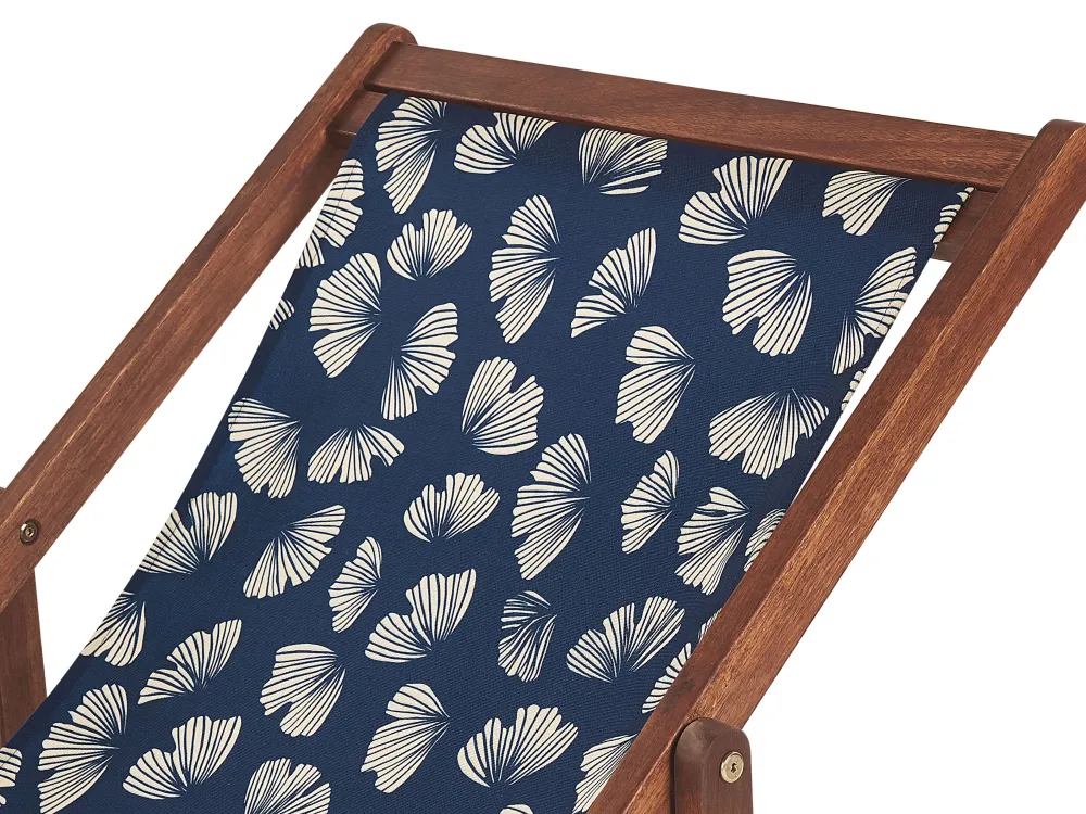 Fashion Beliani Aurinkotuolin Vaihtokangas Kukat Laivastonsininen 2 Kpl Anzio/Avellino