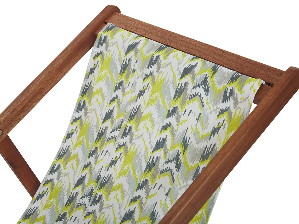 Cheap Beliani Aurinkotuolin Vaihtokangas Siksak Keltainen/Harmaa 2 Kpl Anzio/Avellino