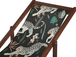 Store Beliani Aurinkotuolin Vaihtokangas Leopardi Musta 2 Kpl Anzio/Avellino