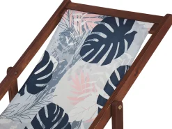 Tekstiilit<Beliani Aurinkotuolin Vaihtokangas Palmunlehdet Sininen 2 Kpl Anzio/Avellino