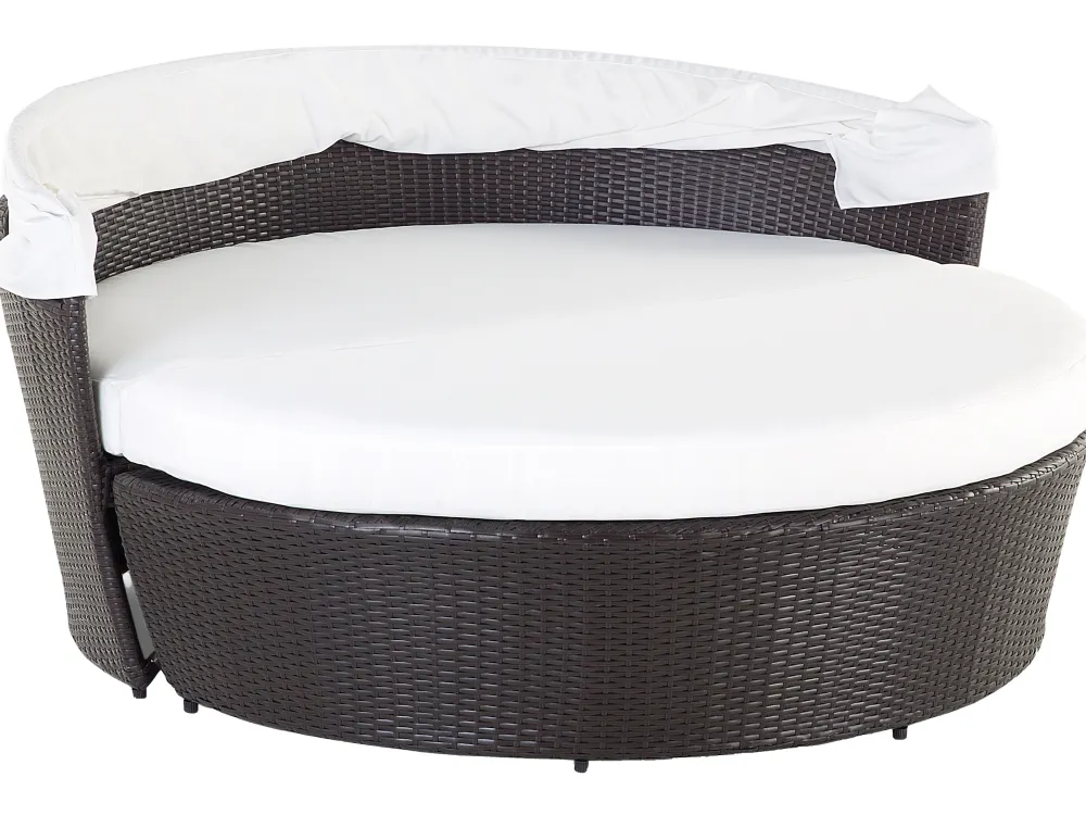 Clearance Beliani Aurinkovuode Polyrottinki Poyta Tummanruskea Sylt Lux